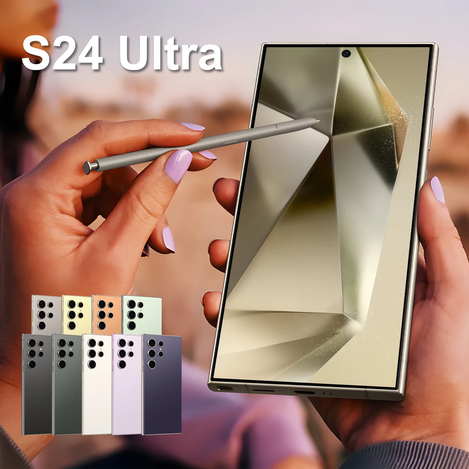 Wholesale Mobile Phone S24 ultra 16GB+1TB Smart Android 13 Phone 5g Dual Sim Dual Standby Unlocked cellphone