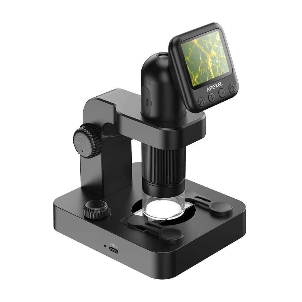 2 Inch LCD Display 1920X1080 Digital Microscope High Resolution 1080P Adjustable 20-100X Zoom Biological Microscope