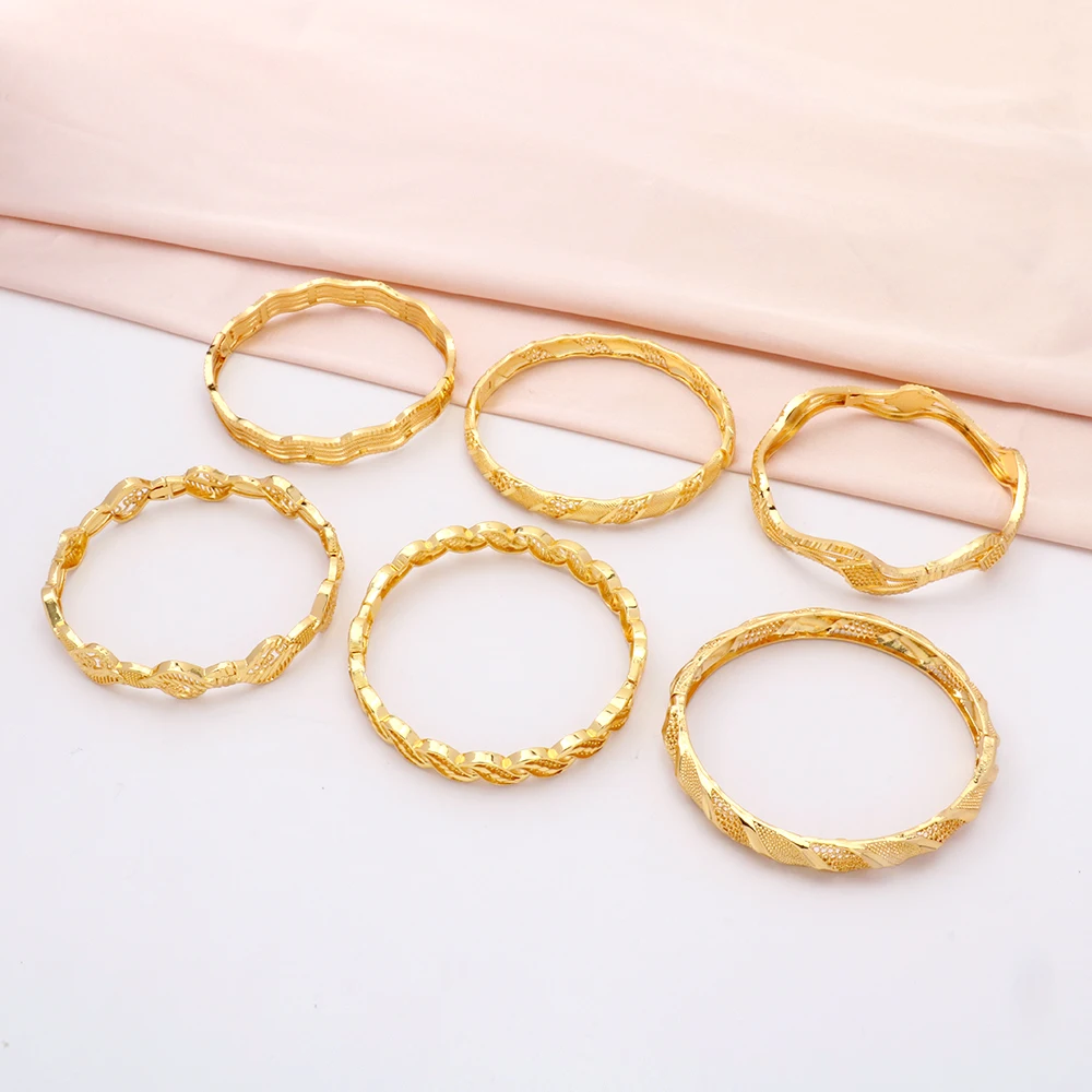 Jinxiuxing Модный женский открытый полый браслет винтажный резной филигранный 24k позолоченный латунный свадебный