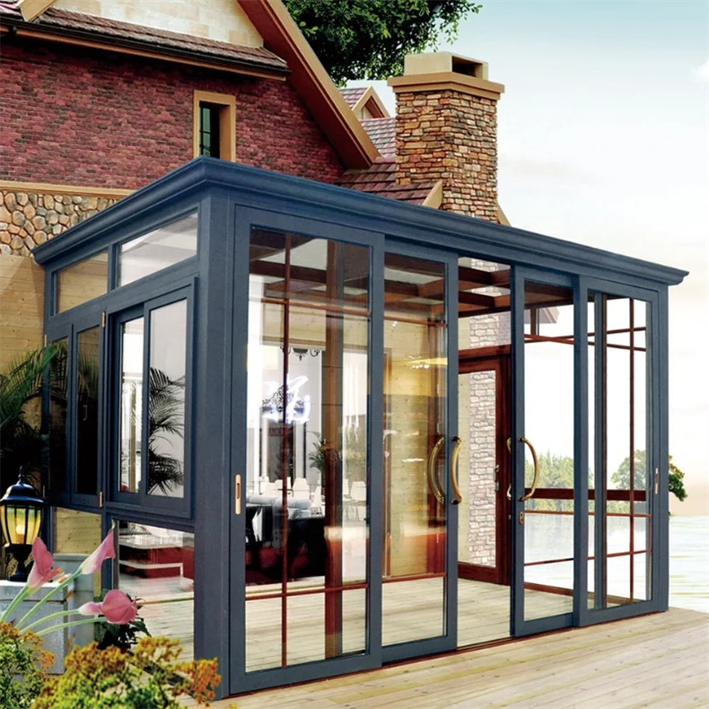 Outdoor Garden Sunroom Low-e Tempered Glass Sunlight Room The Small Tiny House Sunny Sunshine Glass Sunrooms For Villa