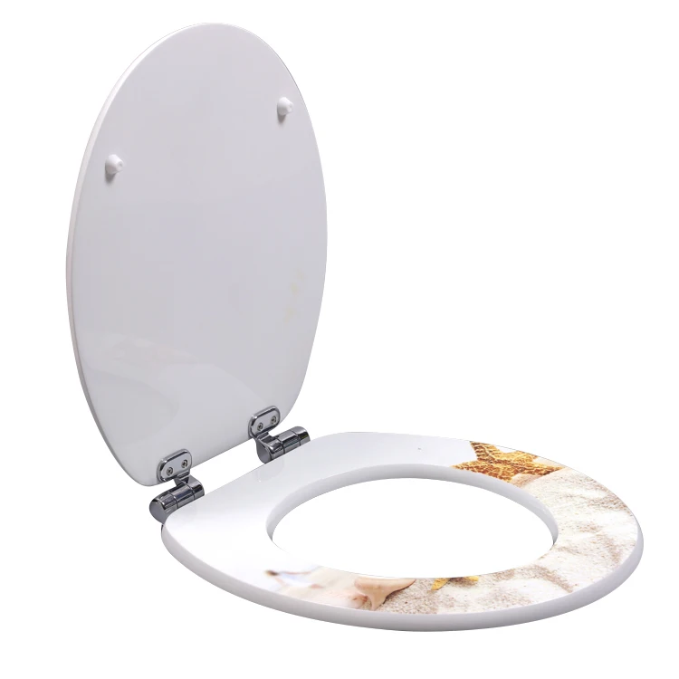 Bofan Molded wood UV surface beach star kids bidet toilet seat toilet lid cover with slow down hinges