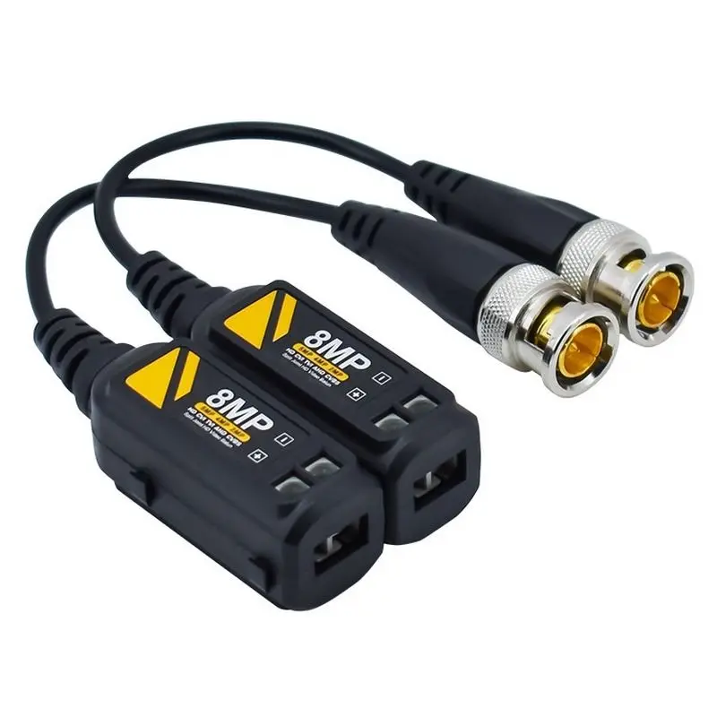 Doonjiey  Passive CCTV Coax BNC Power 8MP Video Balun Transceiver Connectors to RJ45 BNC male for video Camera H10 Video Balun