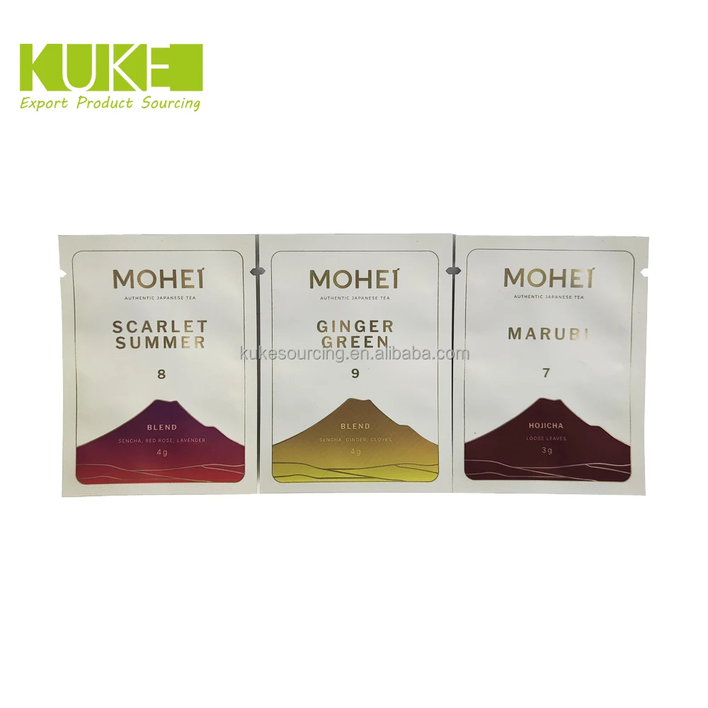 Custom Printed Food Packaging Bag Small Size Three Side Seal Bag Coffee Sachet Coffee Bag For Coffee