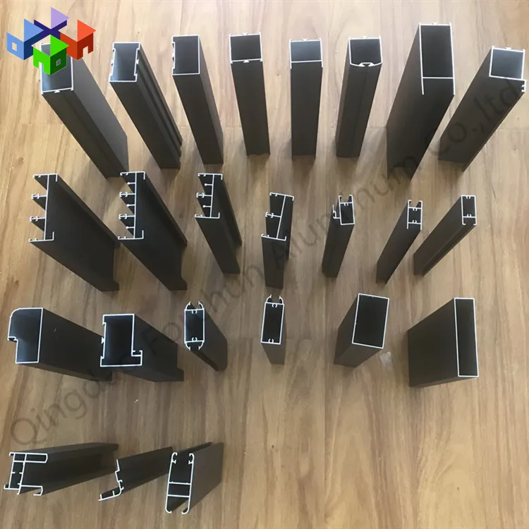 Матовые анодированные алюминиевые профили цвета шампанского для индийских раздвижных окон