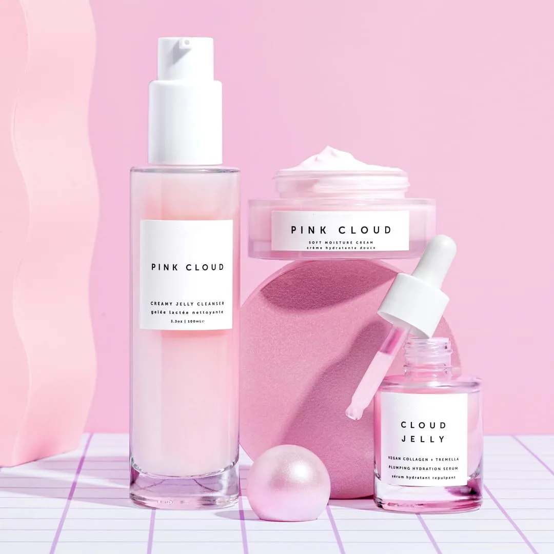 Private Label Pink Cloud Plumping Hydrating Smoothing Best Face Cream for Fair Skin Glowing Skin with Tremella Mushroom