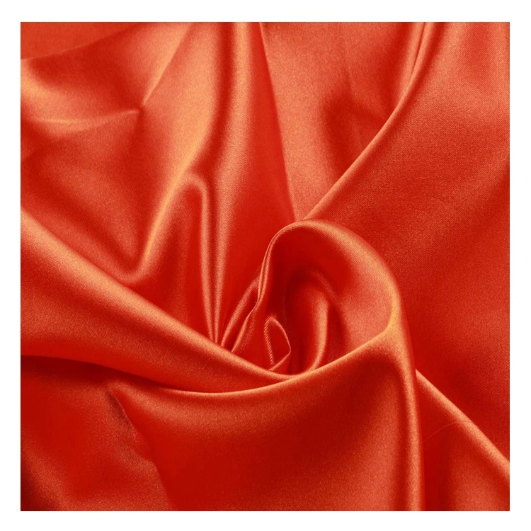 Хорошая 100% полиэстер 50D 75D Яркая блестящая атласная ткань атласная шелковая ткань