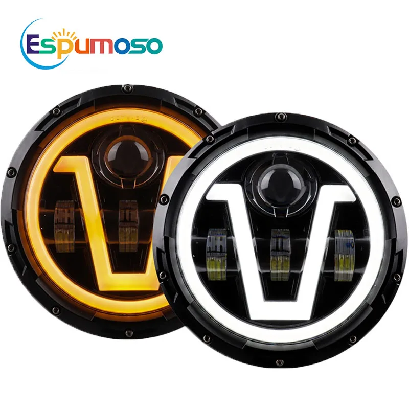 Manufacturer Price 7inch Led Headlight Bulbs Jeeps Light In Led White/Yellow 12V~24V 65W Led Headlamp For Jeeps Car