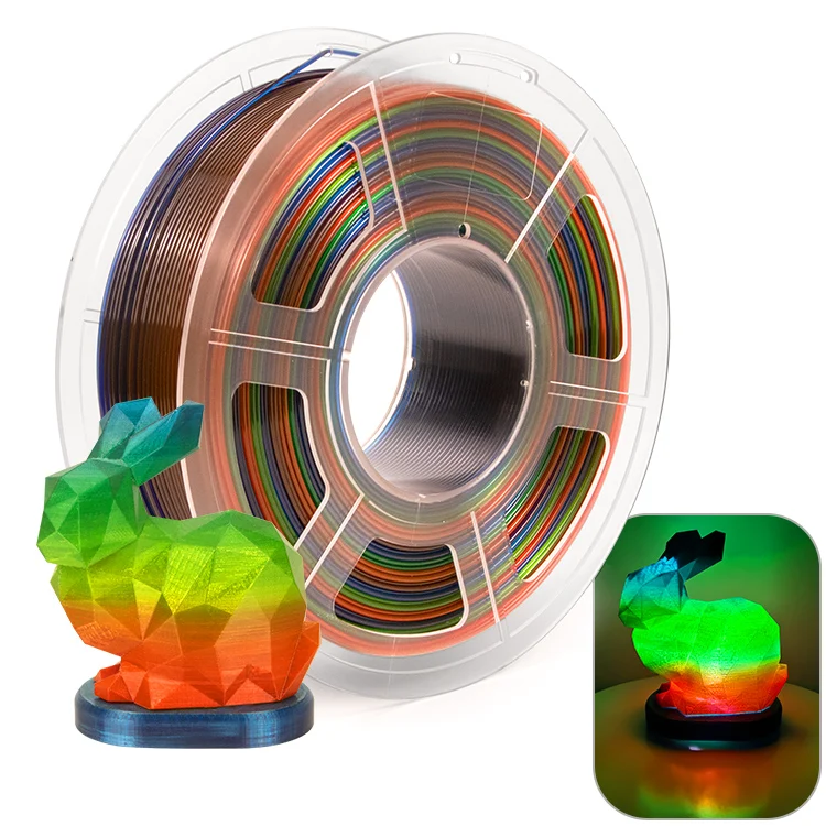 iSANMATE High Performance transparent petg filament 1.75mm petg transparent rainbow filament multi colors