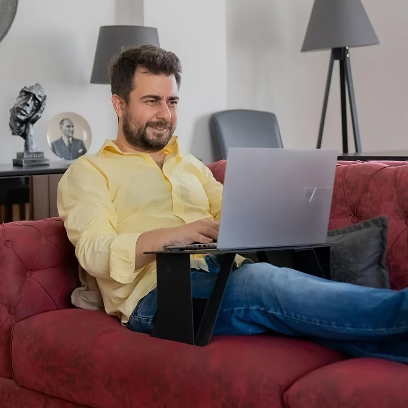 Travel Lap Desk Foldable Car Food Tray Back Seat Laptop Stand Table Perfect for Eating, Business Work, Airplane, Road Trips