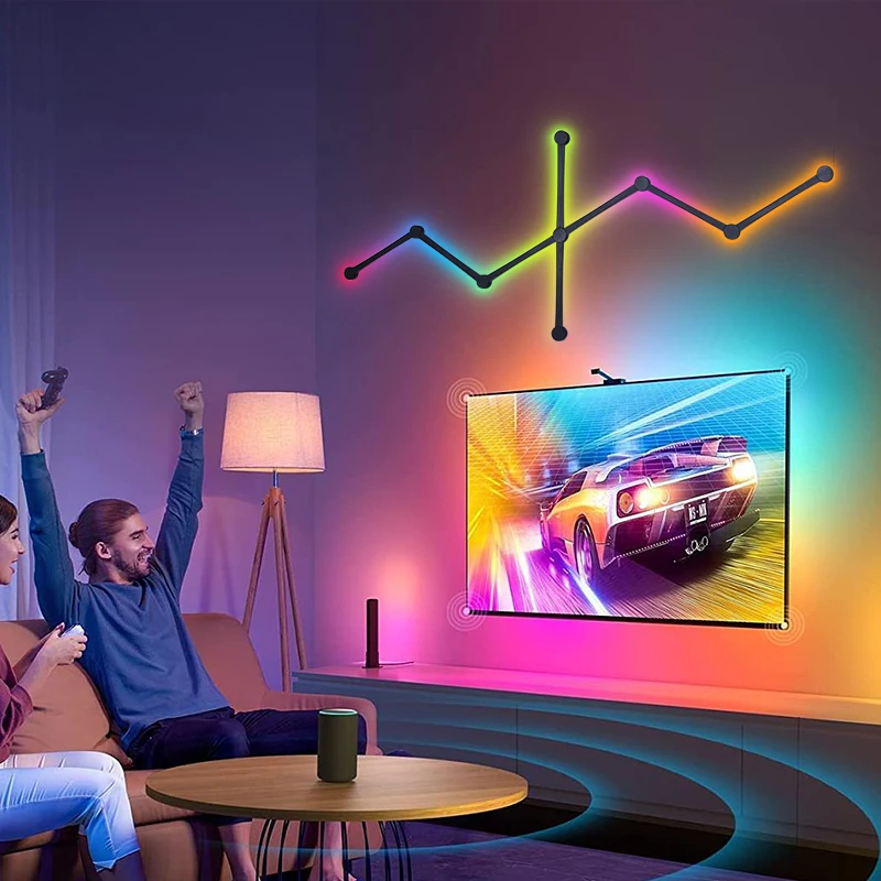 Backlit Led Panel Light Led Dimmable Gaming And Home Decor Wall Lights Starter Kit Room Background Decorative Light