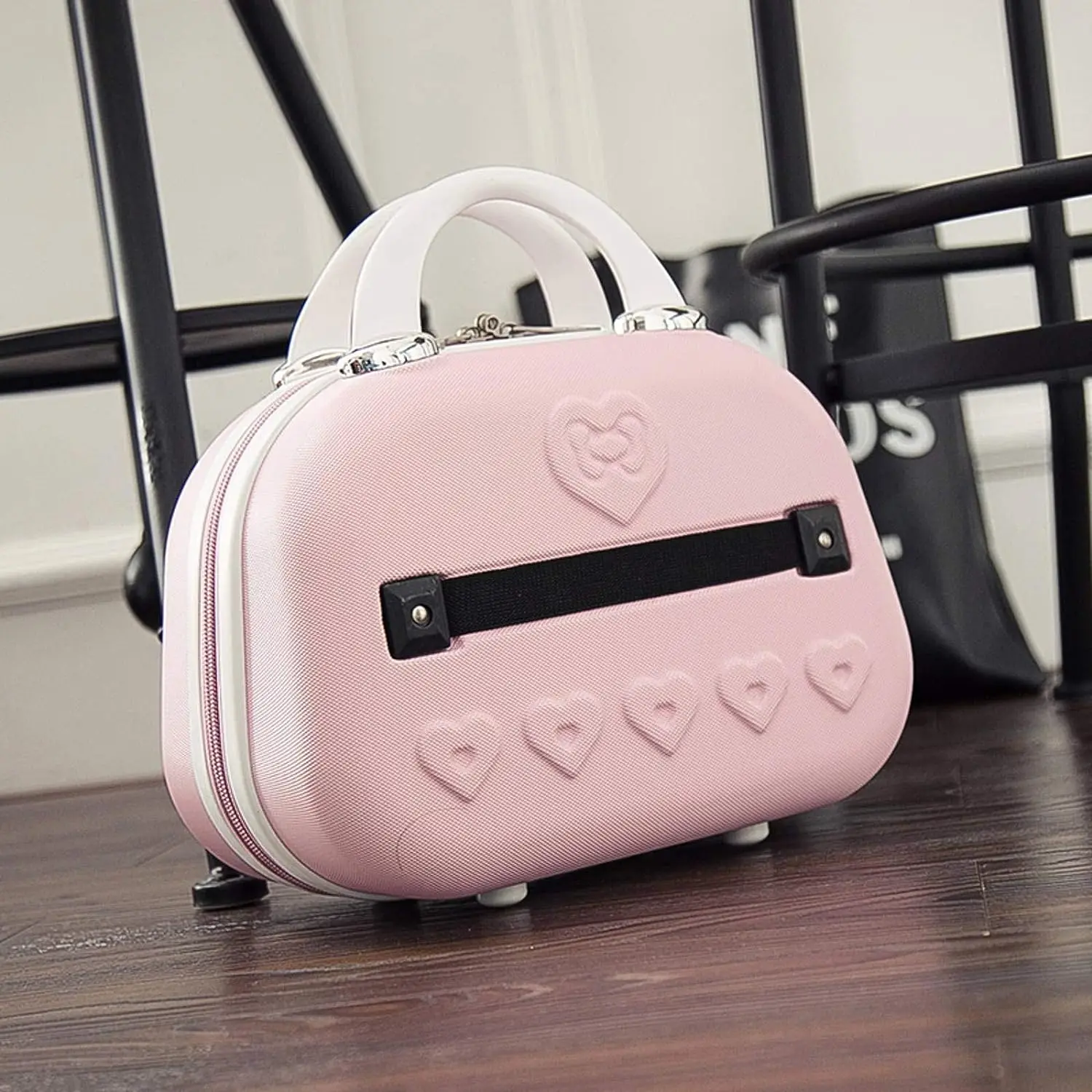 HL Waterproof travel portable small luggage case makeup boxes cosmetic makeup suitcase case traveling luggage kitty suitcase