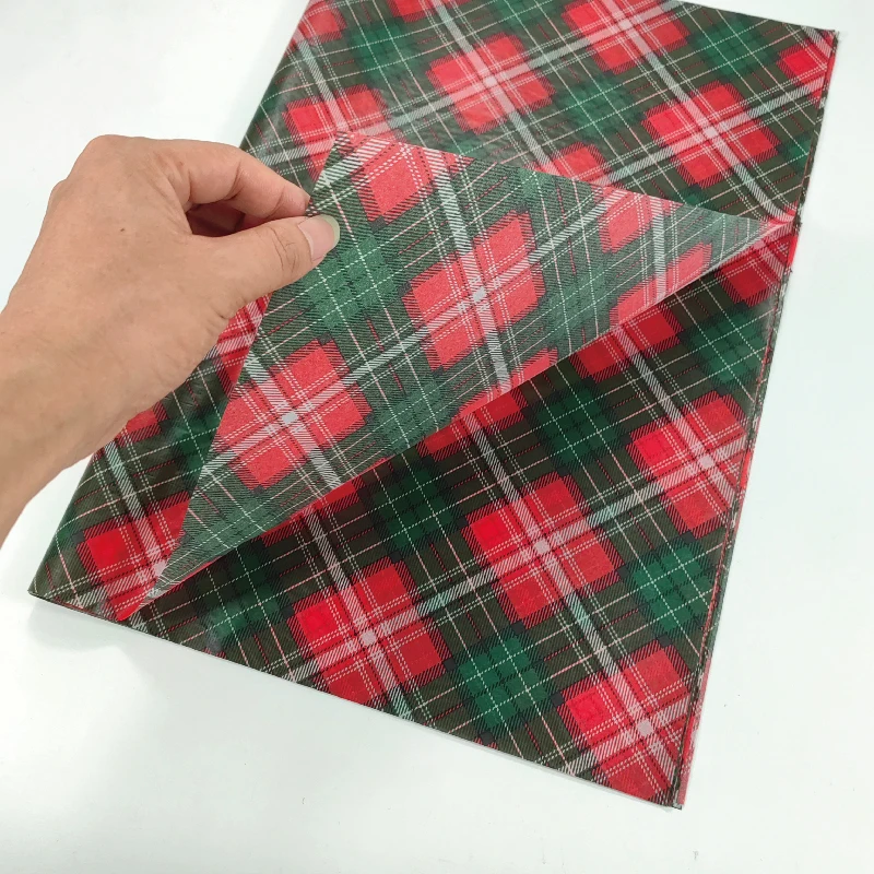 17gsm Luxury Plaid Printing Garments Shoes Gifts Packaging Tissue Wrapping Paper