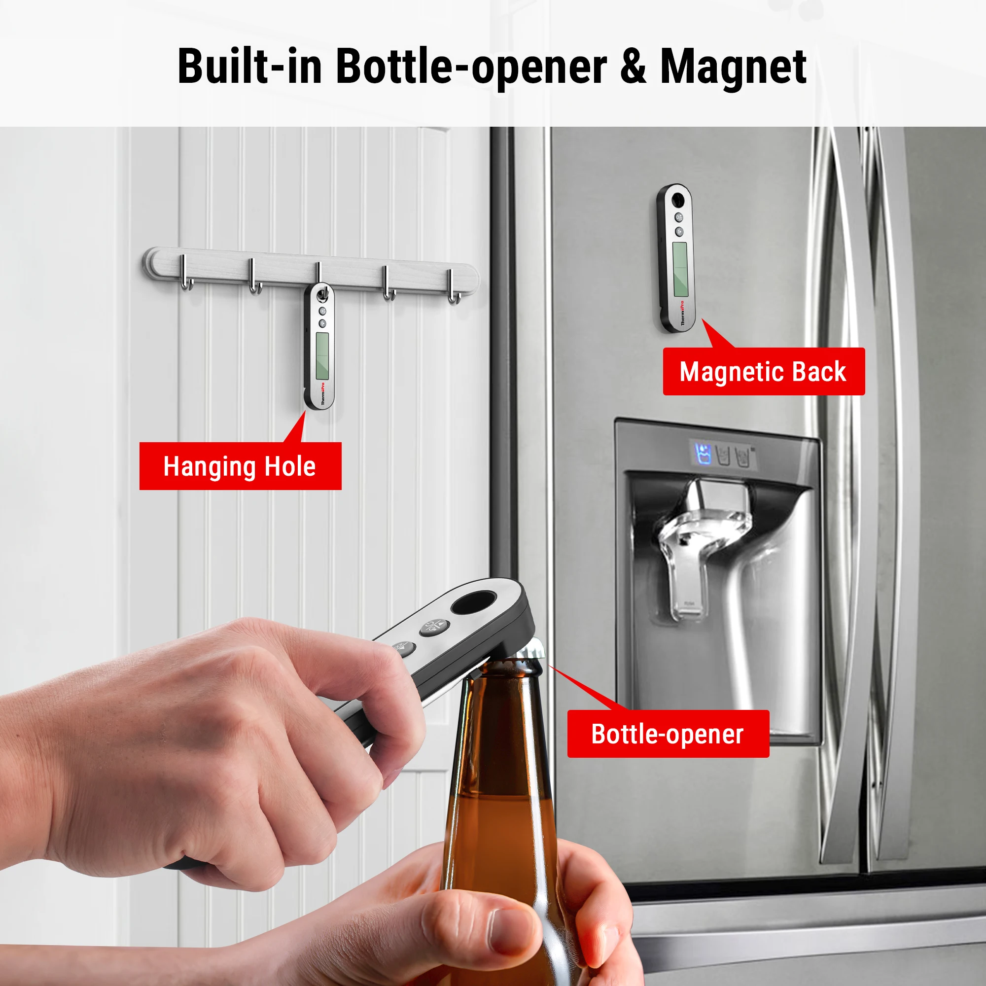 ThermoPro TP610 IPX5 Waterproof Digital Meat Food Thermometer with Dual Probes