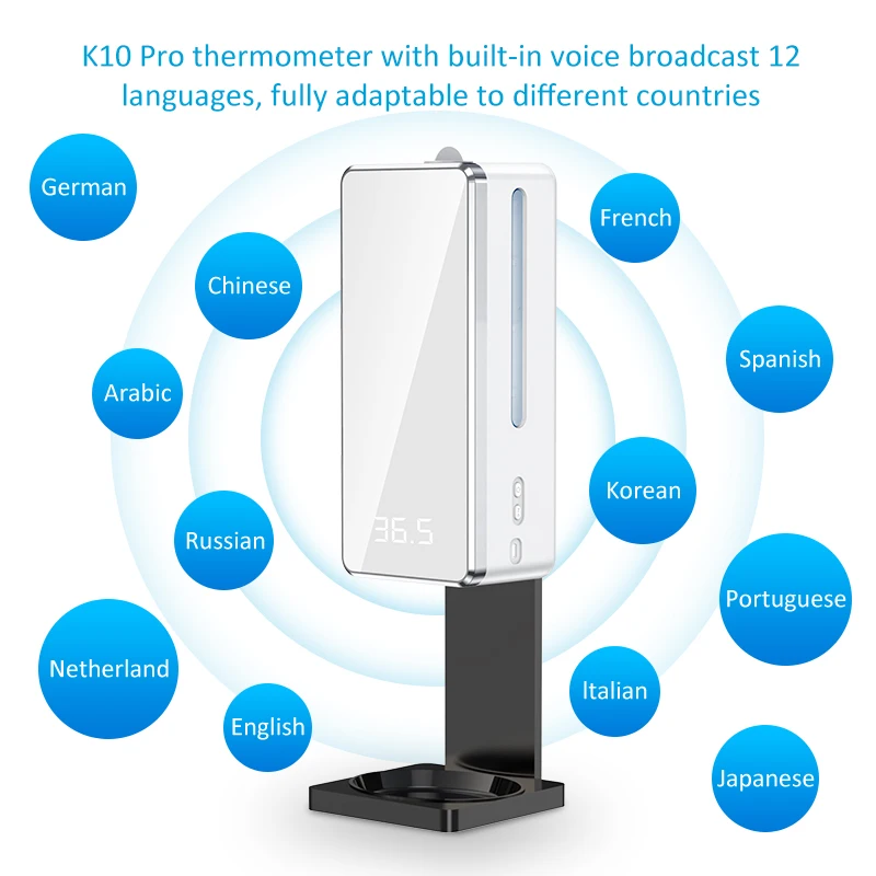 Blitzblue Wholesale Infrared Induction Smart liquid soap Dispenser Gel Alcohol spray Dispenser Automatic k10 Pro duspenser