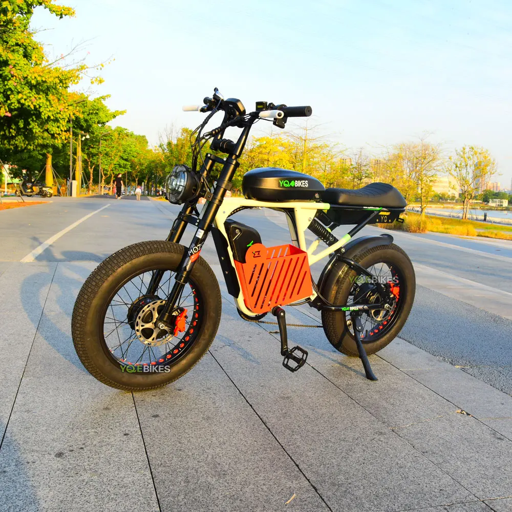 YQEBIKES Free Shipping Super Suspension Inverted Fork 3000W 40Ah Dual Drive Double Battery Fat City Mountain MTB E Bike Bicycle