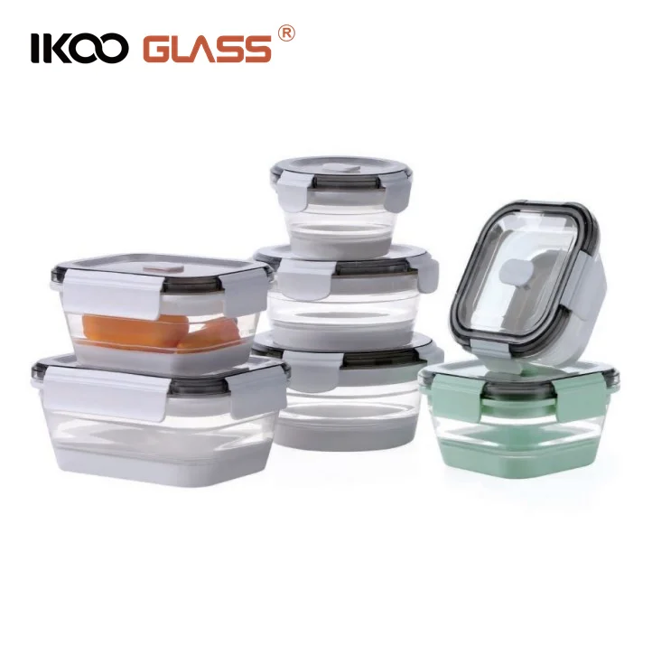 IKOO collapsible china wholesale silicon food storage containers foldable silicon lunch box