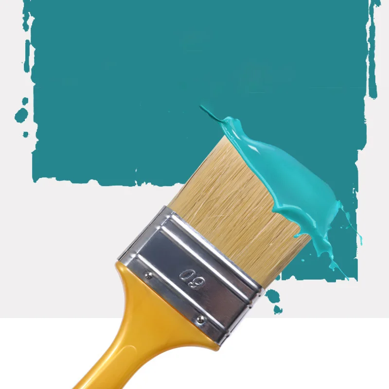 Industrial DIY Paint Brush Yellow Handle Plastic Tubes Hole