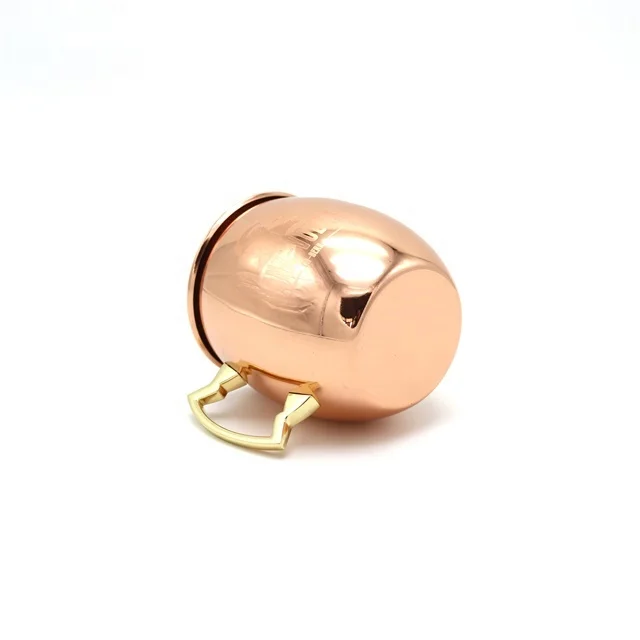 16oz Food Safe Handcraft Moscow Mule Barrel Copper Rose Gold Plated Drink Coffee Beer Cocktail Vodka Mint Julep Tea Mug Pint Cup