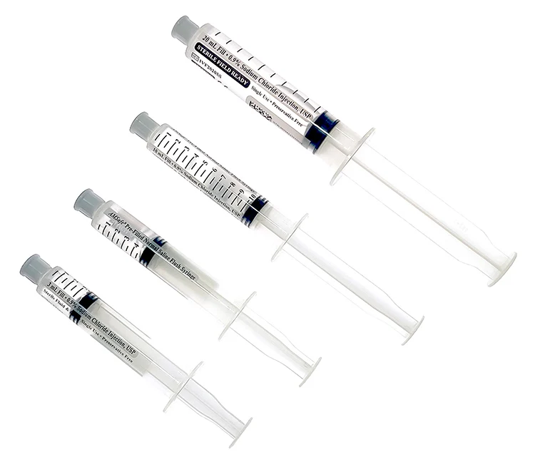 Amsafe Disposable prefilled syringe Medical 3ml/5ml/10ml/20ml 0.9% Normal Nacl Saline Pre-Filled IV Flush Syringe