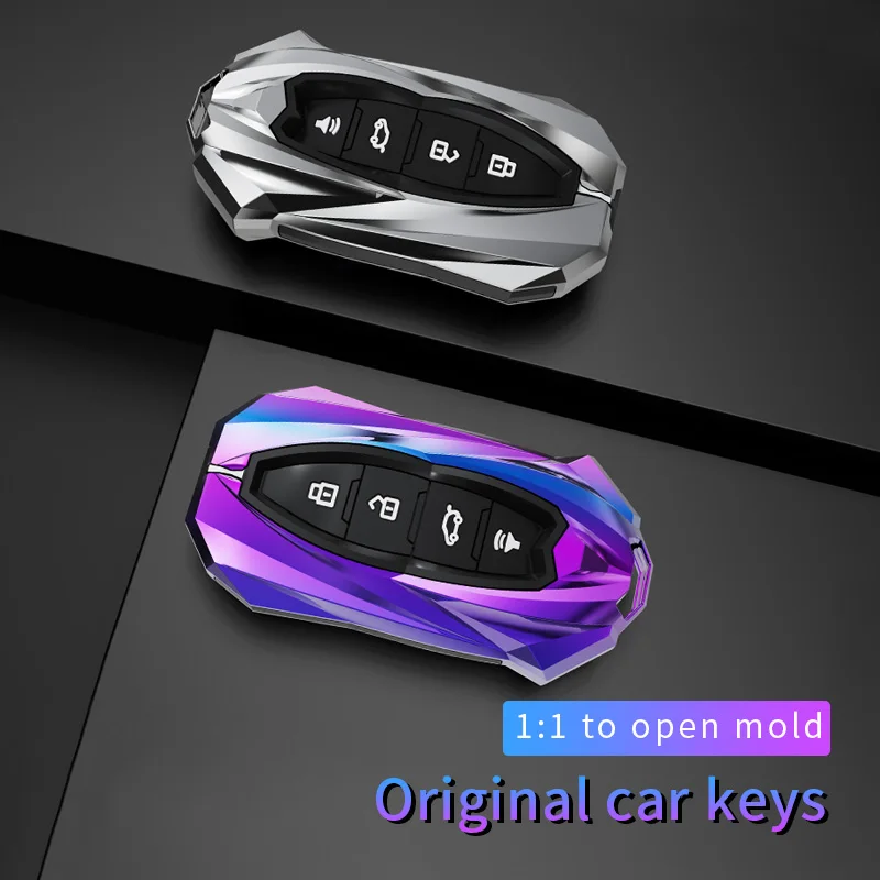 Flip Zinc Alloy Car Key Auto Case Cover For Ford Figo 2017 Mondeo 5 Ecosport Fiesta Mk8 Everest Ranger Fusion Kuga Escort F150