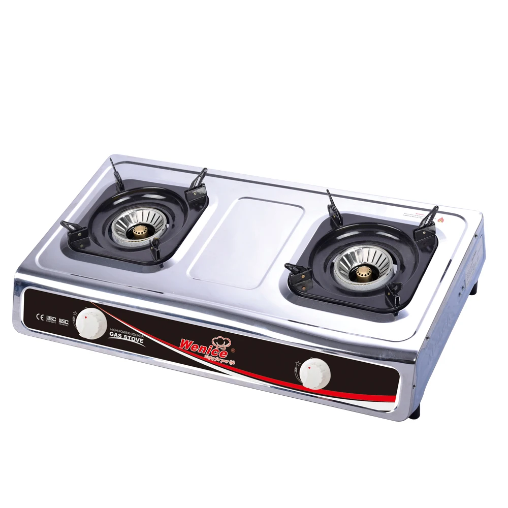 Nikai Double burner gas stove for stainless steel home use electric cooking gas cooktops
