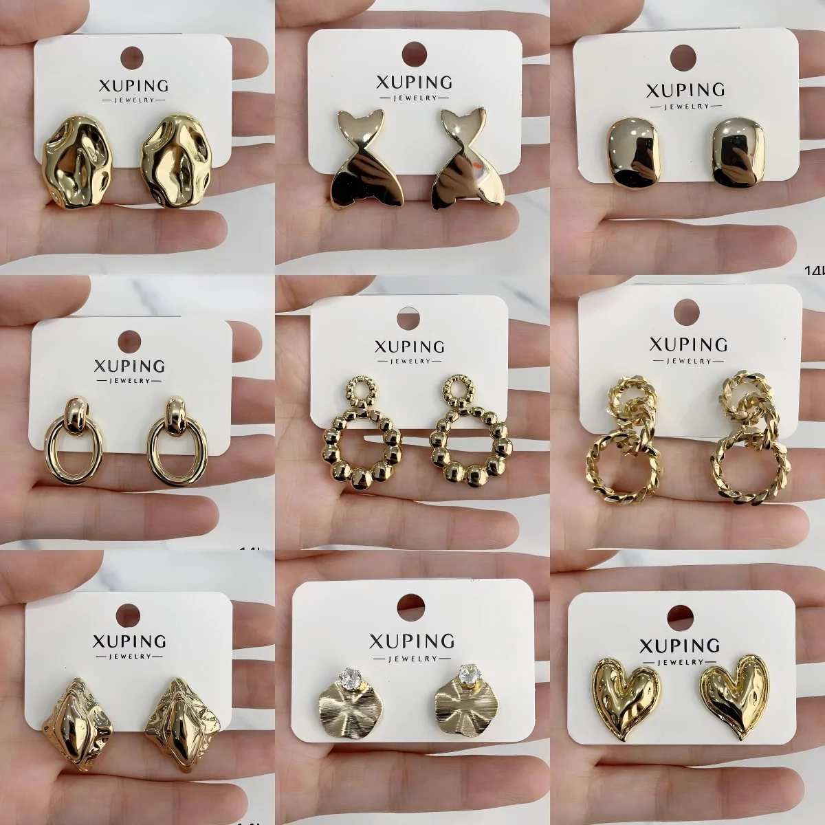 20241111 Earrings XUPING Jewellery Manufacturers 14K Gold Plated Copper Earrings Wholesale Bulk Fashion Earrings For Women