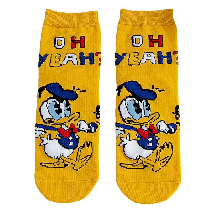 Fashion Custom Funny Hand Drawn Patterned Spandex Cotton Crew Colorful Boys Adult Cartoon Character Socks