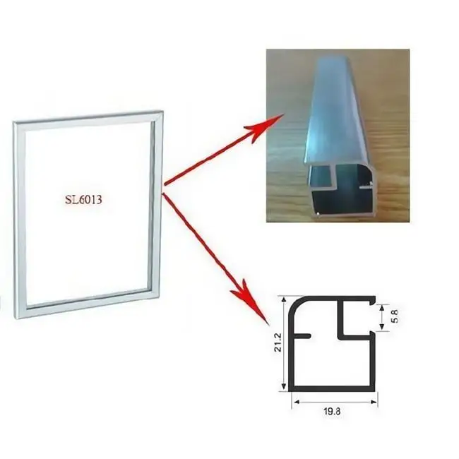 High quality custom wall mounted aluminum picture frame soft film drawing led inner light  a frame sign