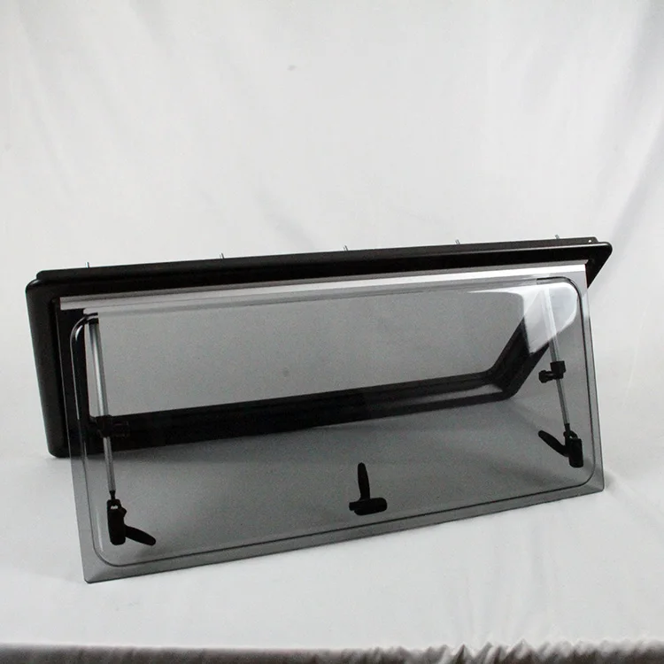 Best price ASA material 700*400mm RV window camper motorhome side window with fly net and blind