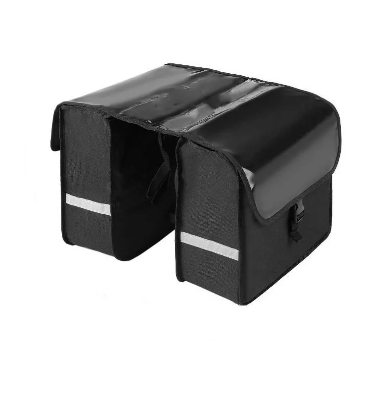 Outdoor  Bike bag Waterproof  bicycle double rear pannier bag  with reflective stripe