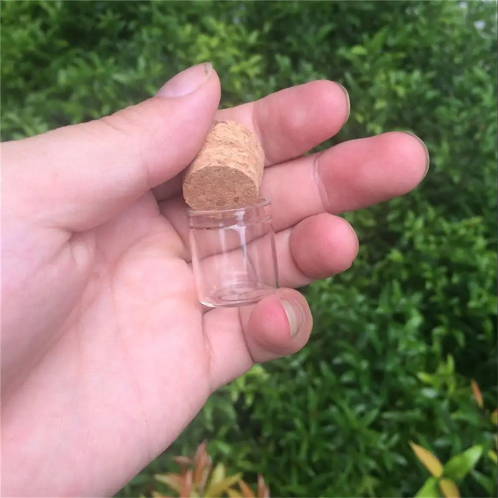 4ml Small Glass Vials Jars Test Tube With Cork Stopper Empty Glass Transparent Clear Bottles
