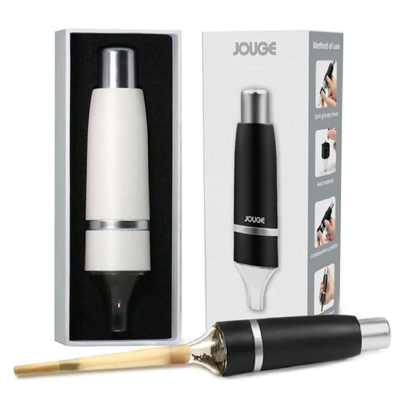 New Manual Hand Press Pen Aluminum Herb Grinder Multifunction Funnel Tobacco Spice Crusher Hand Cracker Muller With Cone Roller