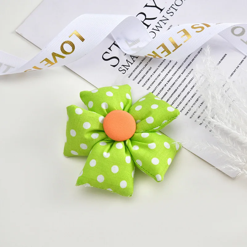 Manufacturers Directly Supply Polka Dot Color Cloth Flower Accessories Handmade Diy Clothing Accessories
