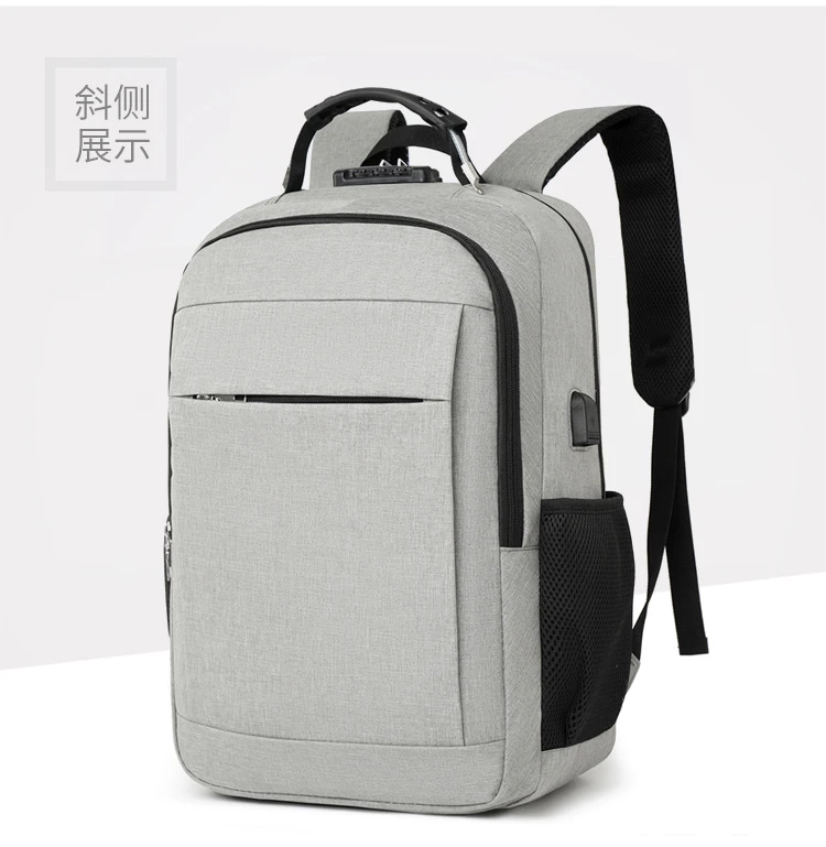anti theft slim nylon usb 15.6 inch casual durable school travel business laptop men backpack for high school student