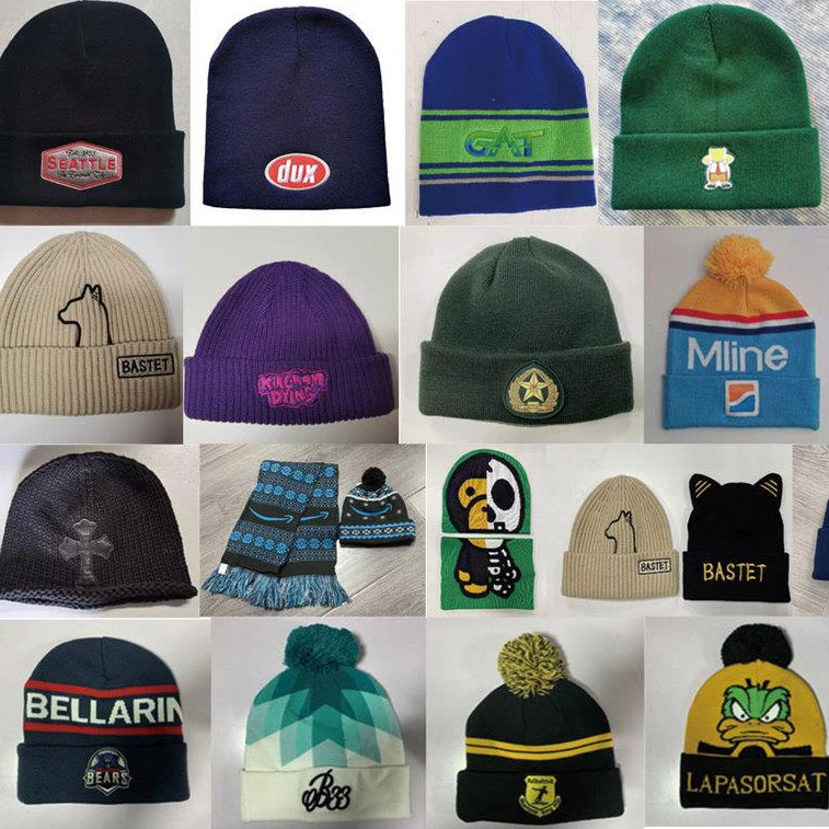 Оптовая продажа, детские зимние шапки с логотипом на заказ, облегающие шапки унисекс, однотонные высококачественные вязаные облегающие шапки для женщин и мужчин