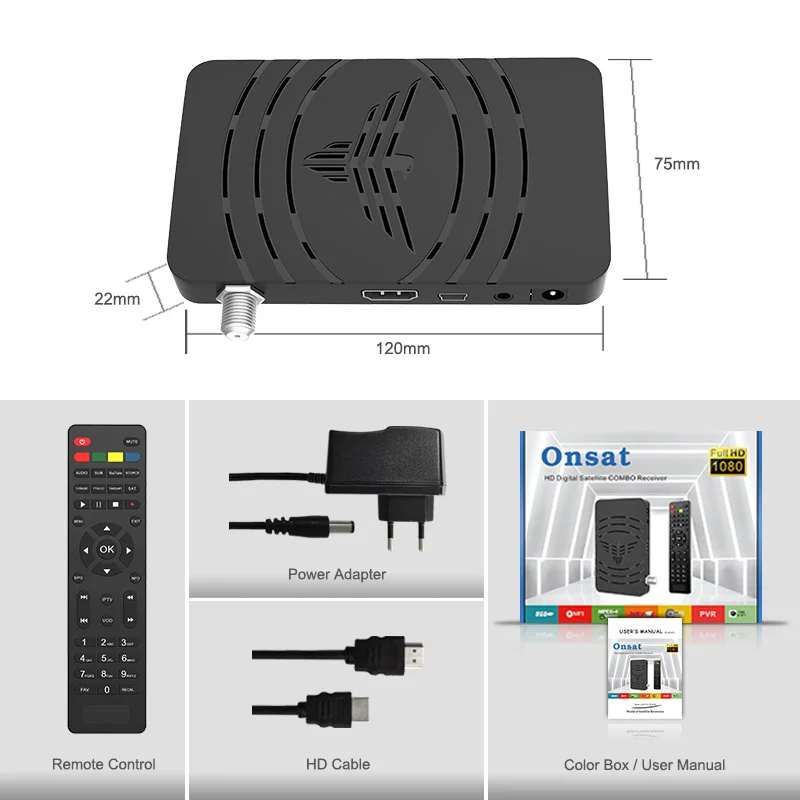 Elinksmart Max HD Digital Satellite TV Receiver Decoder DVB S2