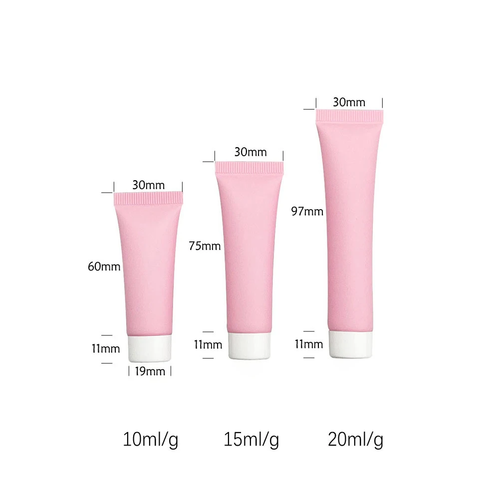wholesale customize 10ml 15ml 20ml  Pink  Soft tube  squeeze Plastic Tube for body care skin care cosmetic