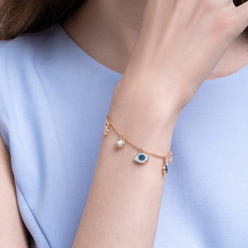 Design Wholesale Custom Red String Designer Bracelets Famous Brands 925 Silver Gold Plated Eye Bracelet For Women Bangles