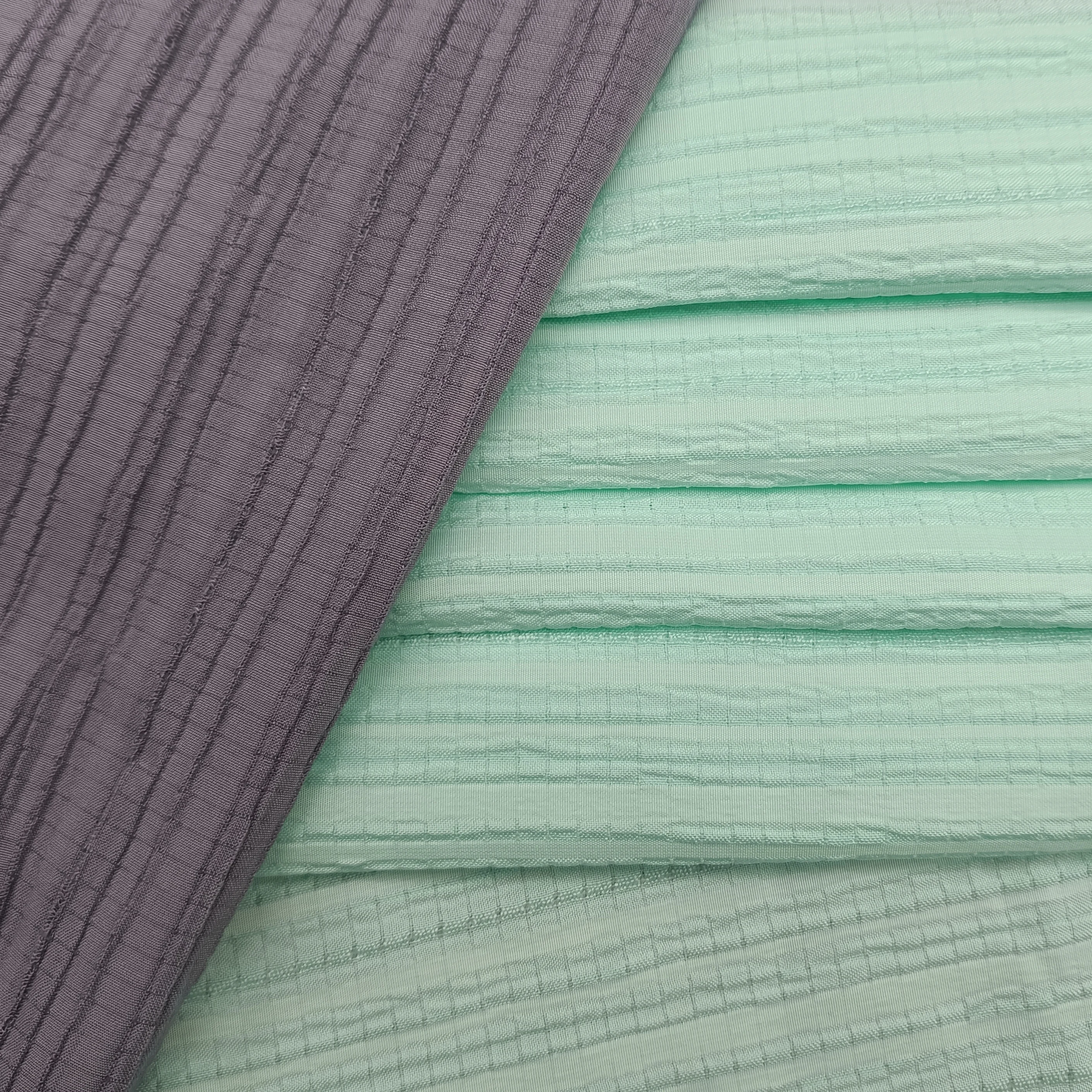 Custom wholesale high quality soft Polyester eyelet pleat cotton gauze fabrics for dresses
