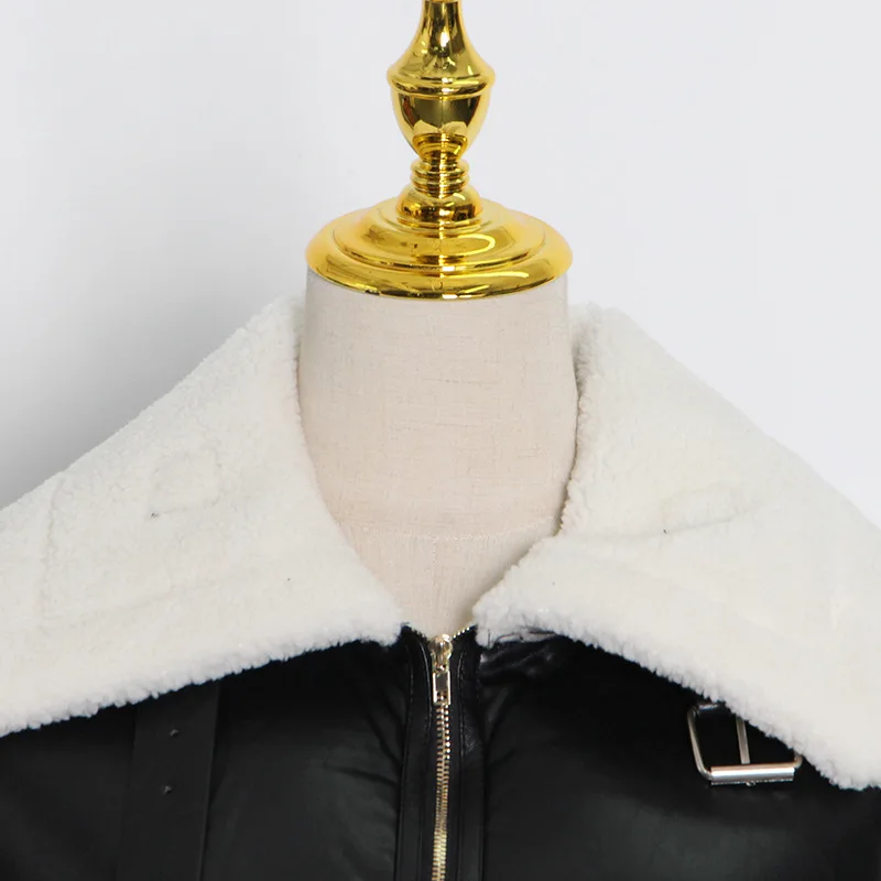 2024 Spring New Fashion Temperament Female Fur All-in-one Machine Car Lamb Wool Coat Commuter Wind Short Top