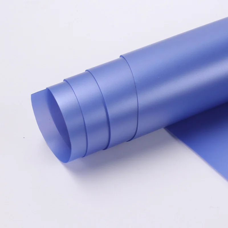 S014 Matte Pearly Translucent PVC plastic film 0.3mm printing faux leather for accessories craft stationery further processing