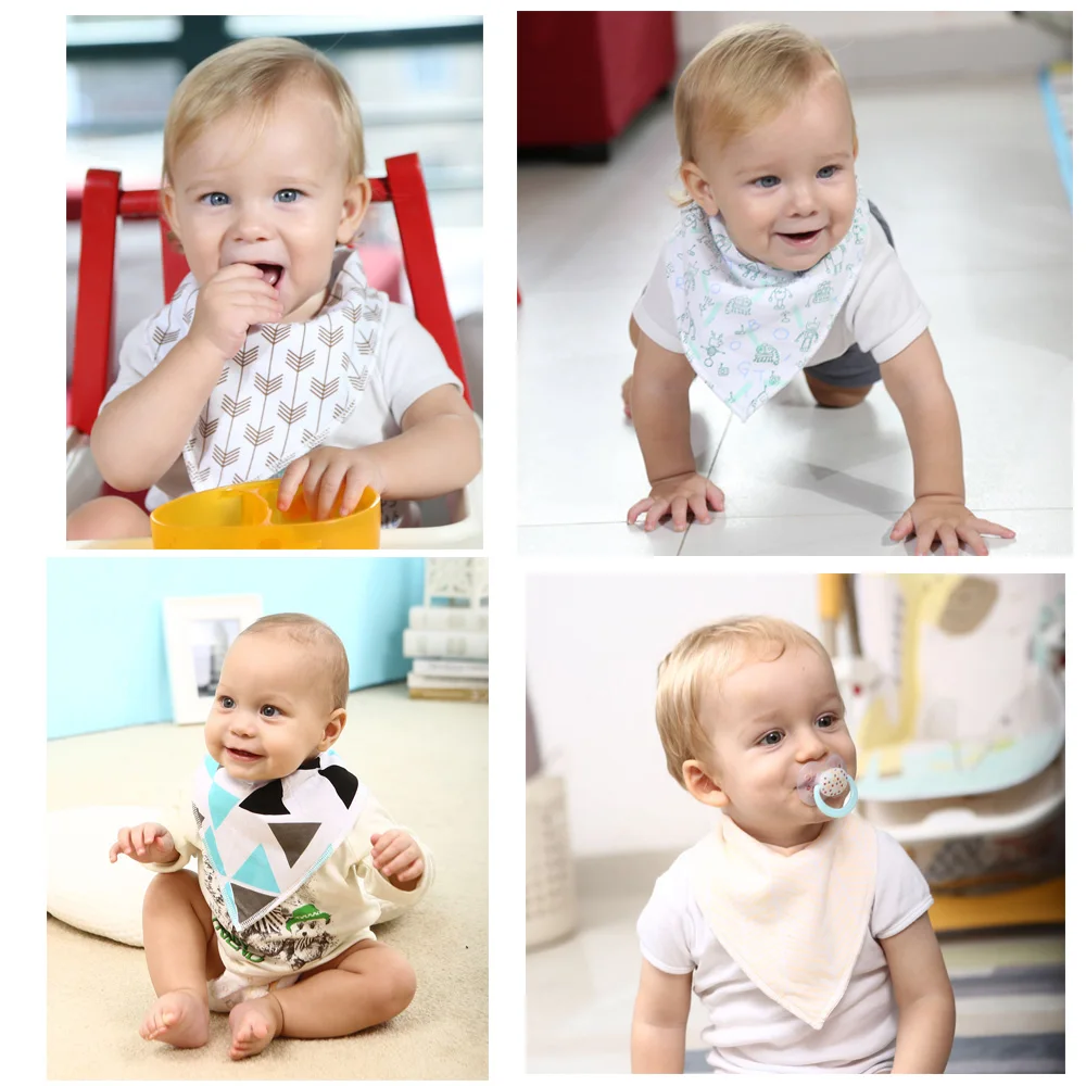 
Customized hot sales baby bandana bibs for drooling and teething 