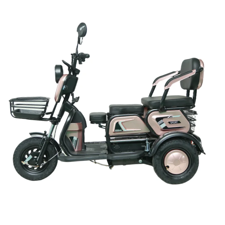 2024 HIGYM GUM-4 high quality mobility 1000W 60V  China Manufacturer Battery Powered 3 Wheels Passenger Electric Tricycle