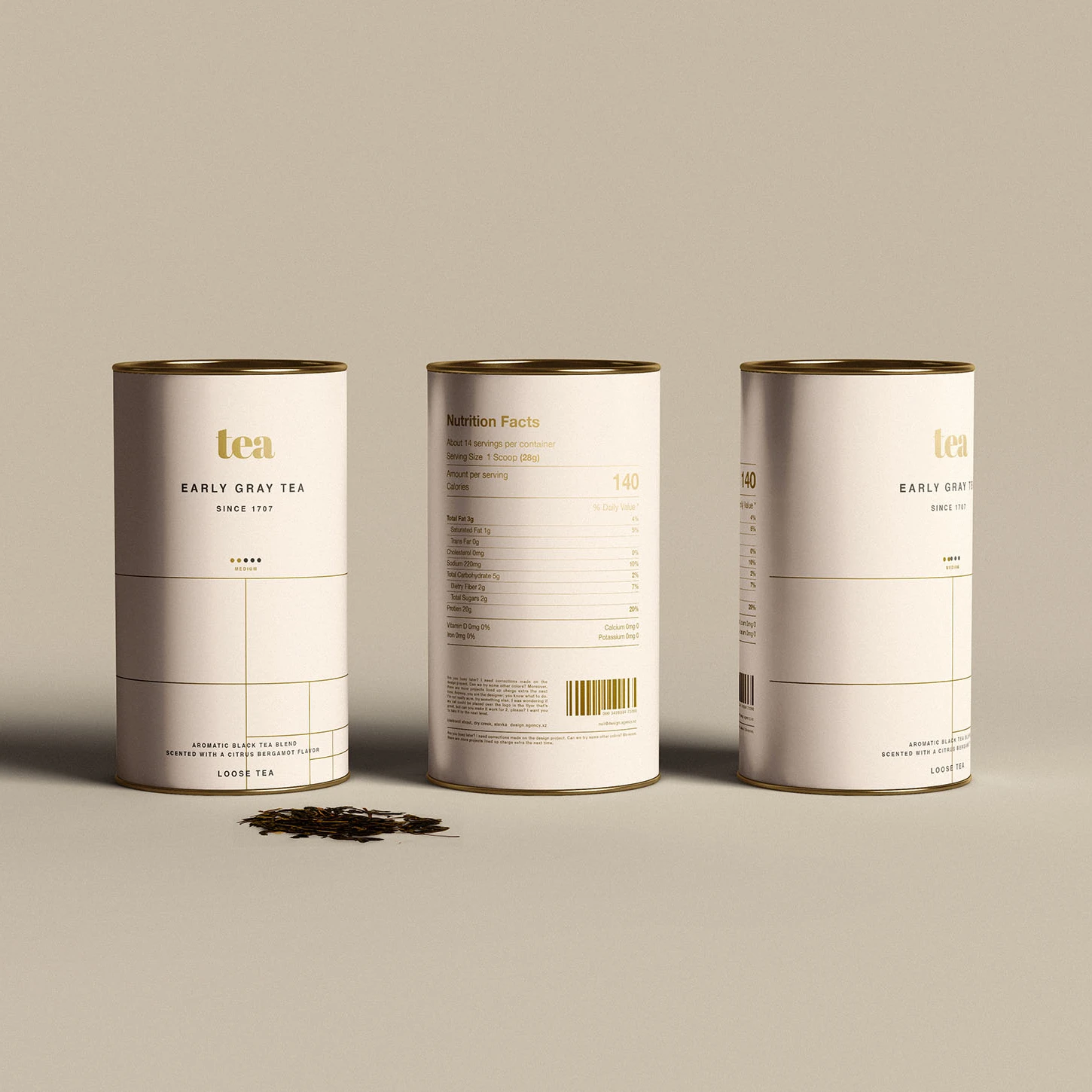 Biodegradable Food Grade Coffee Packaging Cardboard Cylinder Cardboard Tube powder Inner aluminum foil paper tube