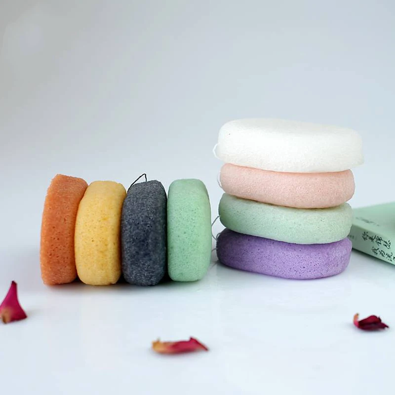 Hot Selling Konjac Sponge Facial Skincare And Beauty Konjac Cosmetic Sponge For Face Removes Excess Oils Konjac Sponge Whliesale
