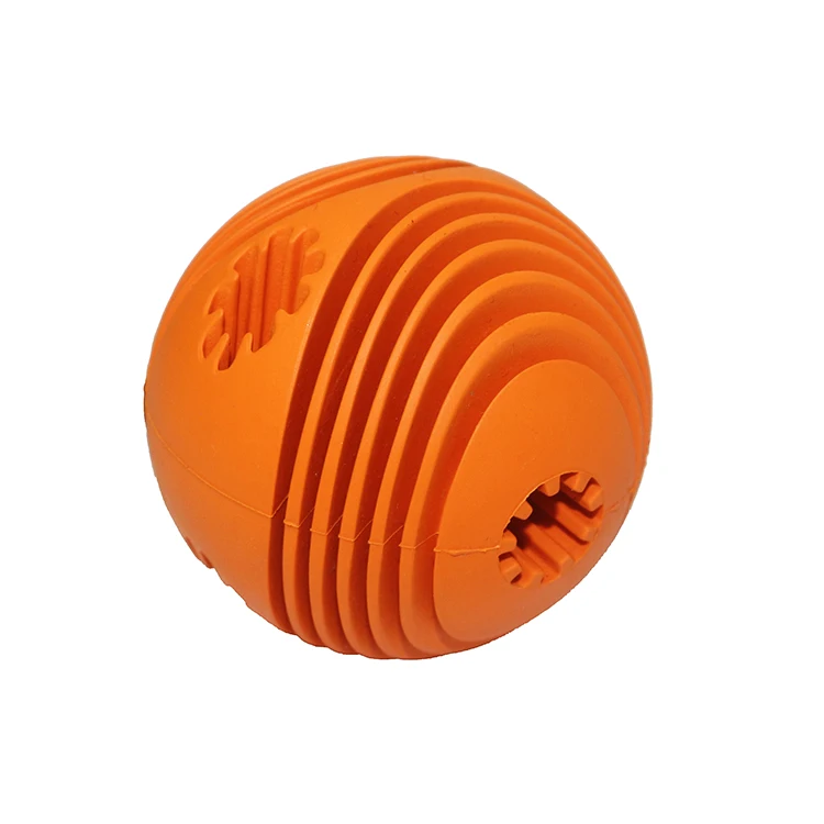 Free Sample Solid Rubber Durable Dog Treat Ball Toys Interactive Chew Ball Toy Pet Shop Supplies juguetes para mascotas Pet Toys