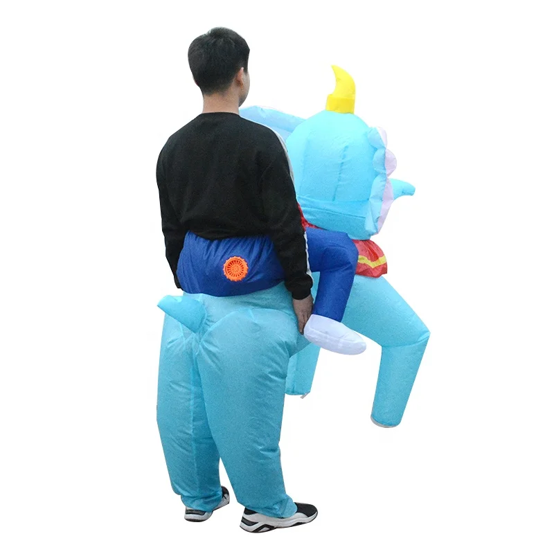 Halloween Blow Up Riding On Animal Costume Enjoyment Big Inflatable Elephant Mascot Costume Adults For Sale