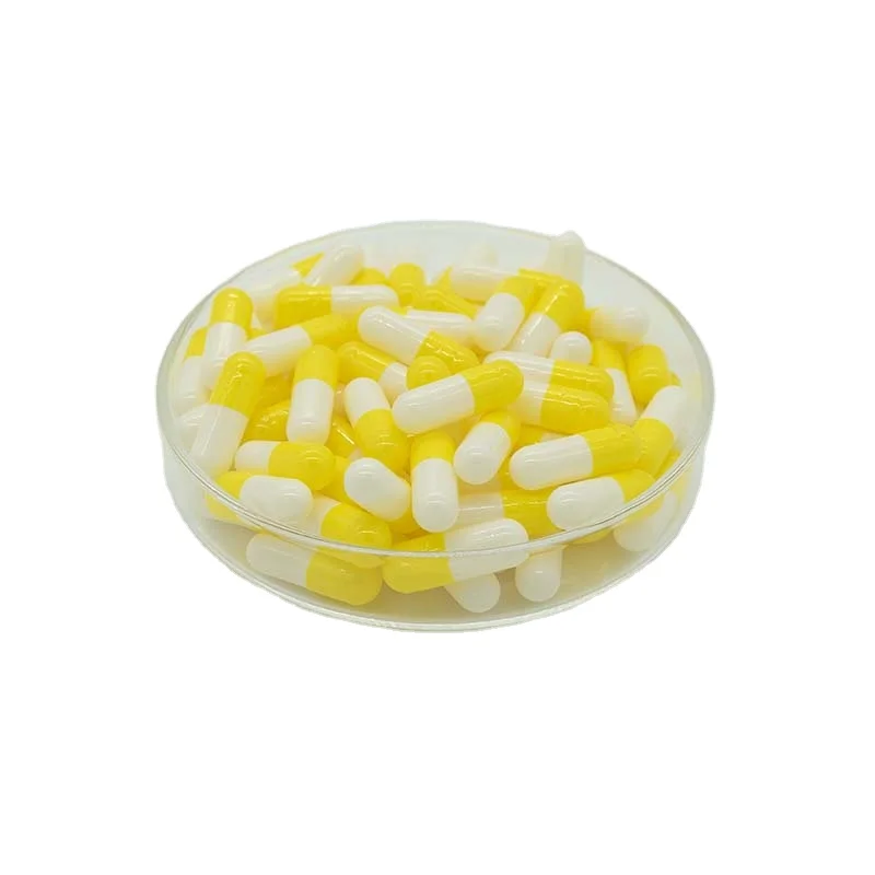 Bulk Sale Orange White Color Medicne Empty Gelatin Capsule Shell