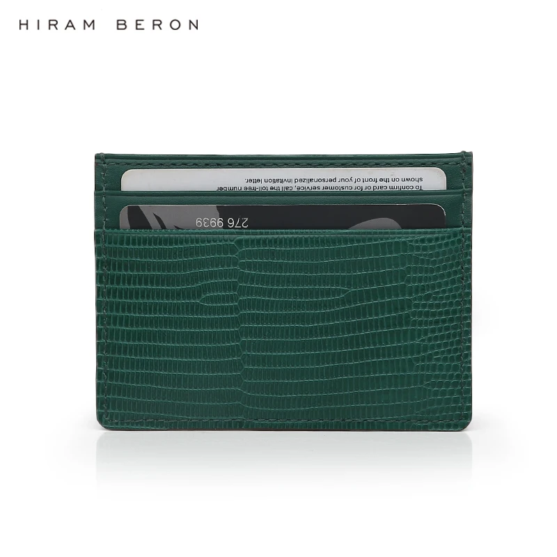 Высокое качество держатель для карт по индивидуальному заказу в итальянском стиле с узором ящерицы из коровьей кожи, с отделением для хранения карт, дизайнерские, деловой держатель для карт для мужчин