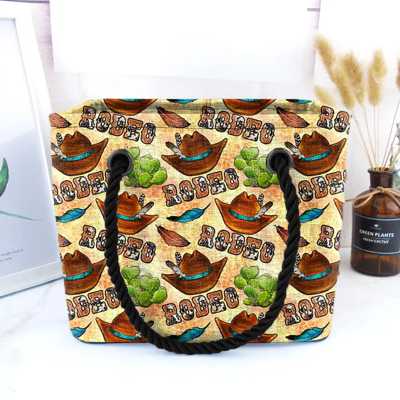 Boutique Quality Western Saddle Sunflower Leopard Turquoise Travel Wash Toiletry Hanging Bag Totes